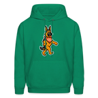 Dancing German Shepherd Hoodie - kelly green