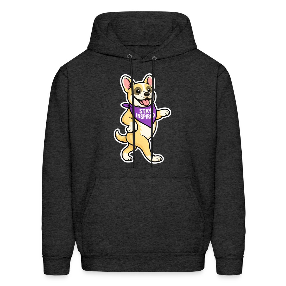 Dancing Frenchie Hoodie - charcoal grey