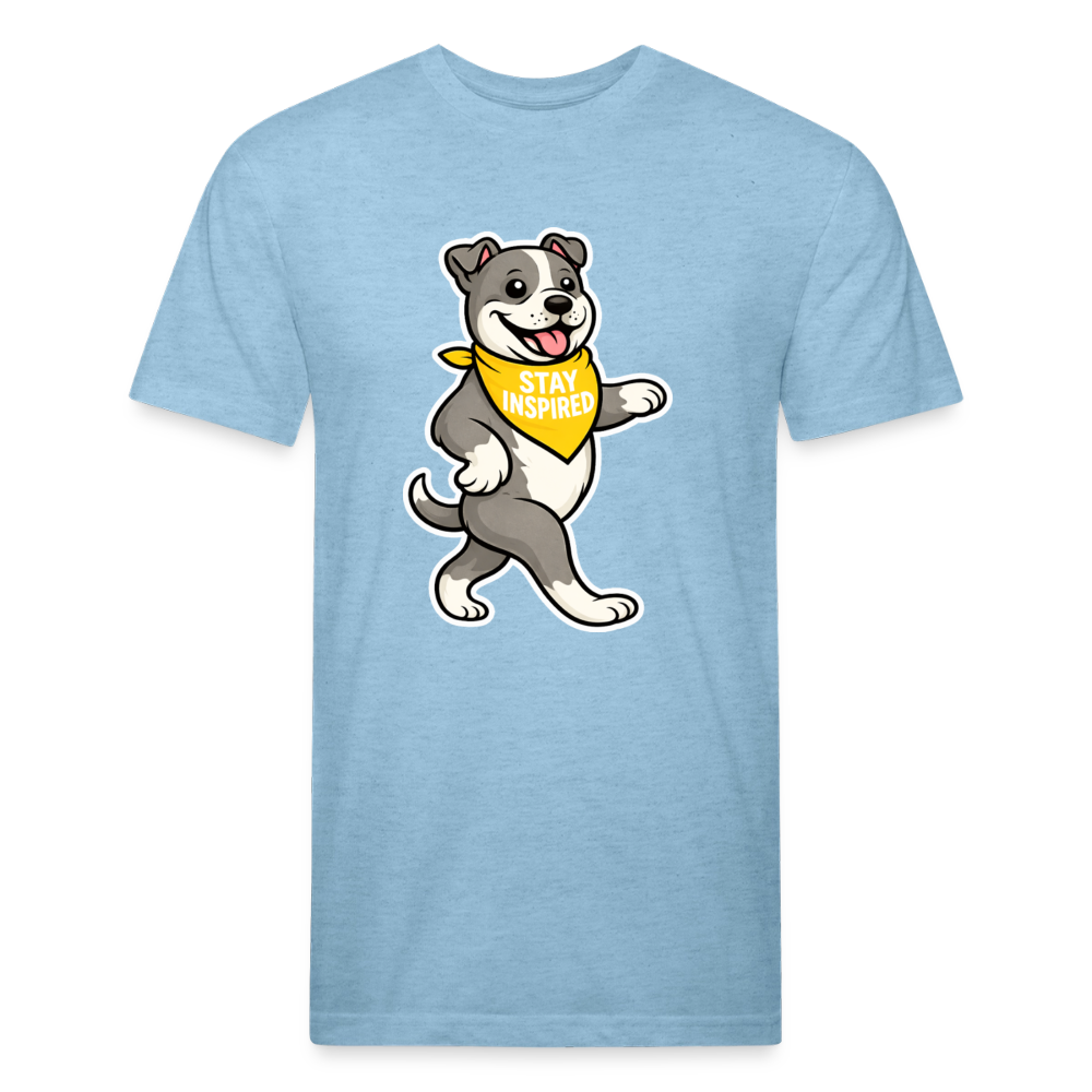 Dancing Pitbull Tee - heather blue