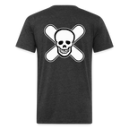 Skull & Snowboards Tee - heather black