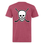 Skull and Hockey Sticks - heather burgundy