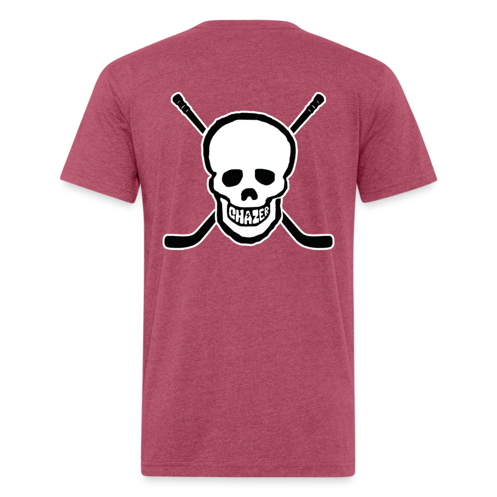 Skull and Hockey Sticks - heather burgundy
