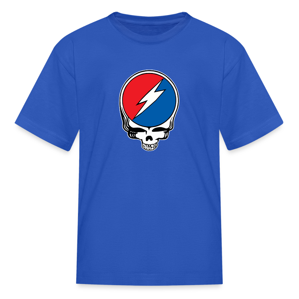 Grateful Skull Kids T-Shirt - royal blue