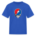 Grateful Skull Kids T-Shirt - royal blue