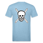 Skull & Skis Tee - heather blue