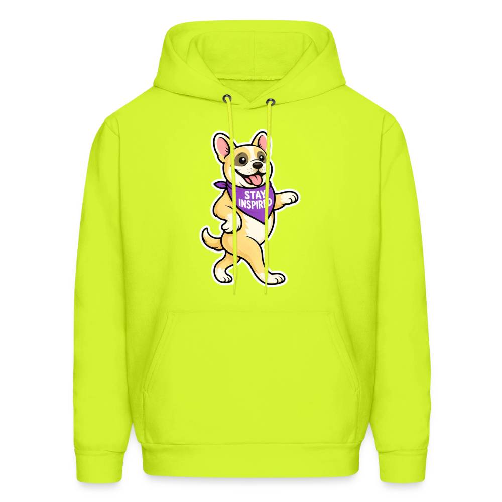 Dancing Frenchie Hoodie - safety green