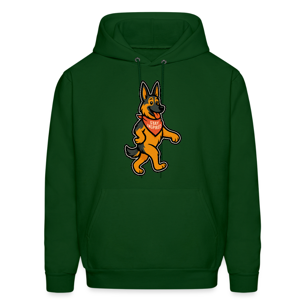 Dancing German Shepherd Hoodie - forest green