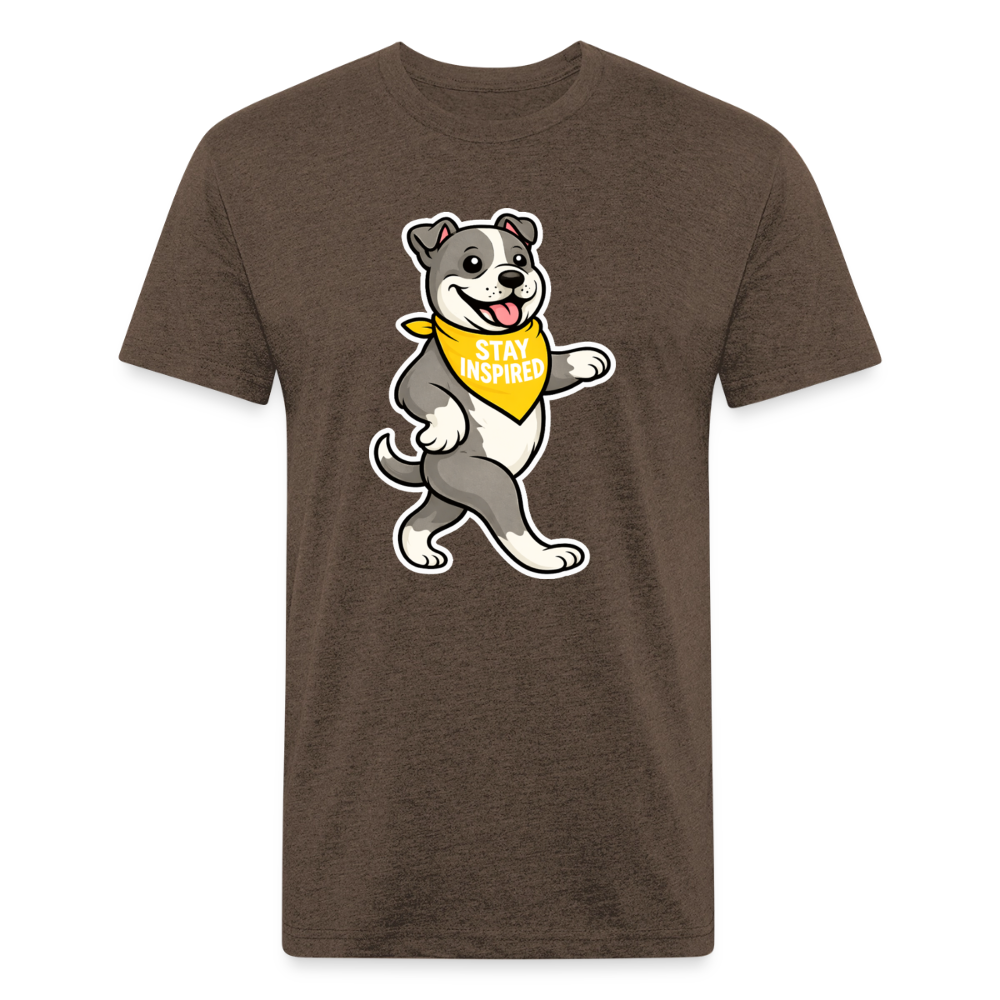 Dancing Pitbull Tee - heather espresso