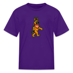 Dancing German Shepherd Kids T-Shirt - purple