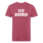 Stay Inspired Tee - heather burgundy