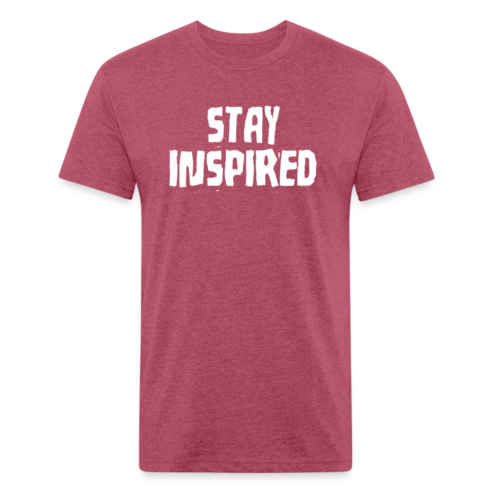 Stay Inspired Tee - heather burgundy
