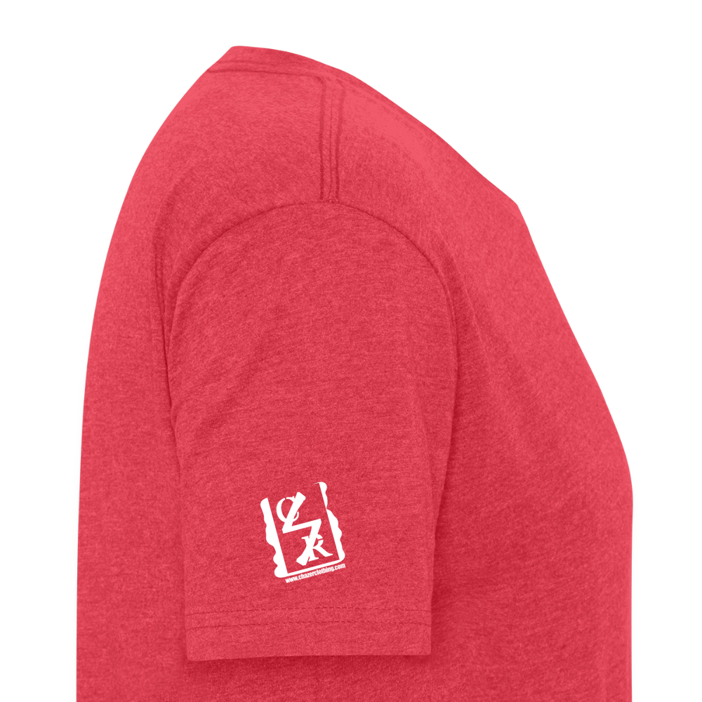 Skull & Skis Tee - heather red