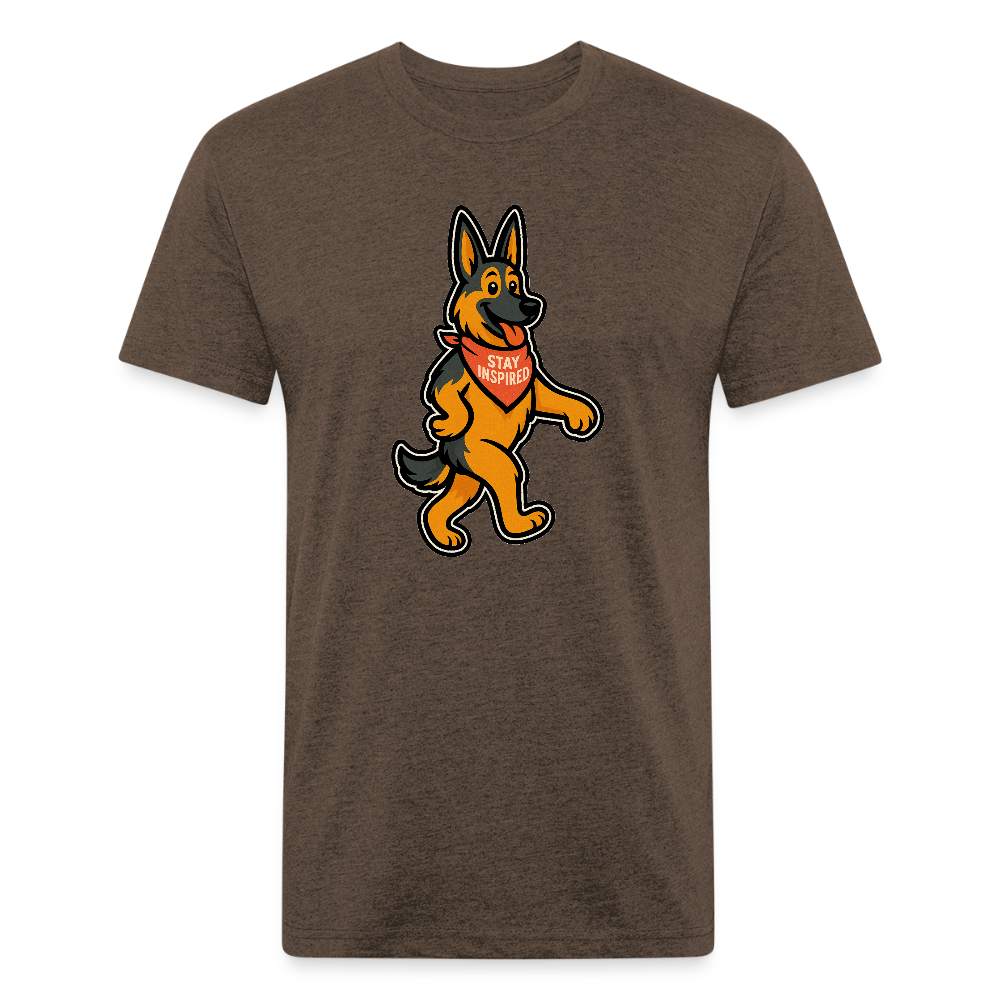 German Shepherd Tee - heather espresso