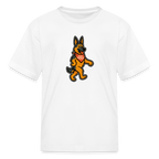 Dancing German Shepherd Kids T-Shirt - white