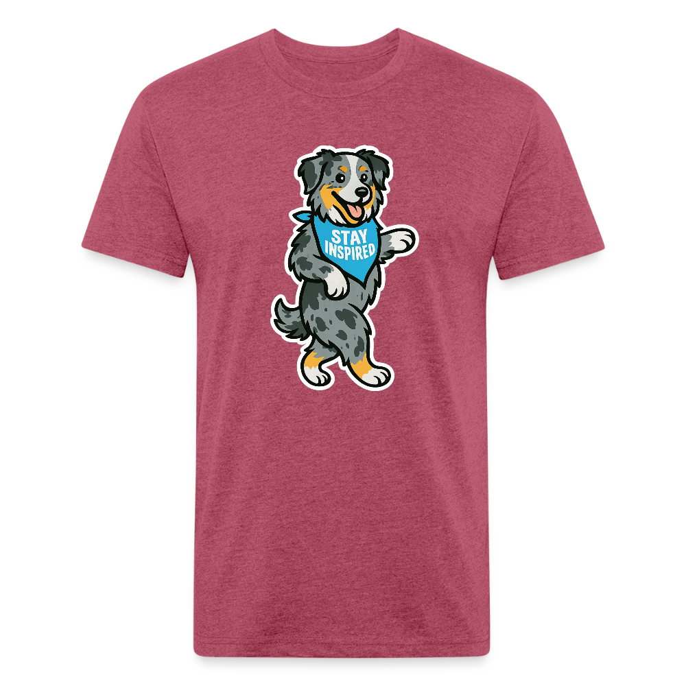 Dancing Aussie Tee - heather burgundy