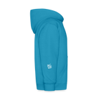 Dancing German Shepherd Kids Hoodie - turquoise