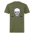 Skull and Hockey Sticks - heather military green