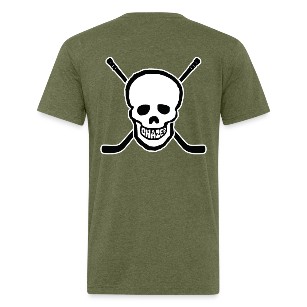 Skull and Hockey Sticks - heather military green