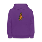 Dancing German Shepherd Kids Hoodie - purple