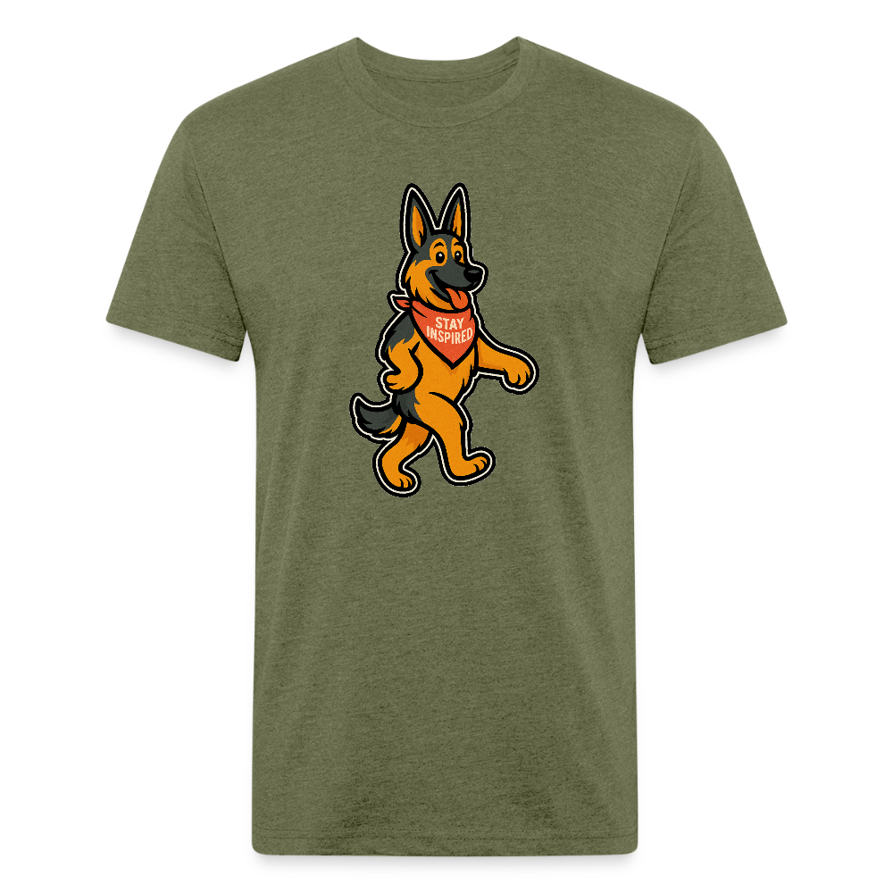 German Shepherd Tee - heather military green