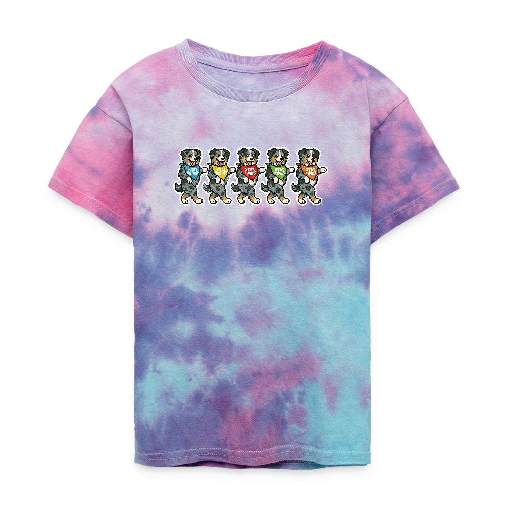 Dancing Aussies Kid's Tie Dye T-Shirt - cotton candy