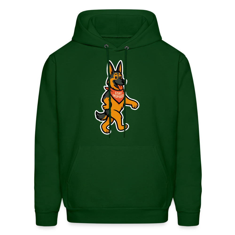 Dancing German Shepherd Hoodie - forest green