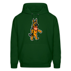 Dancing German Shepherd Hoodie - forest green
