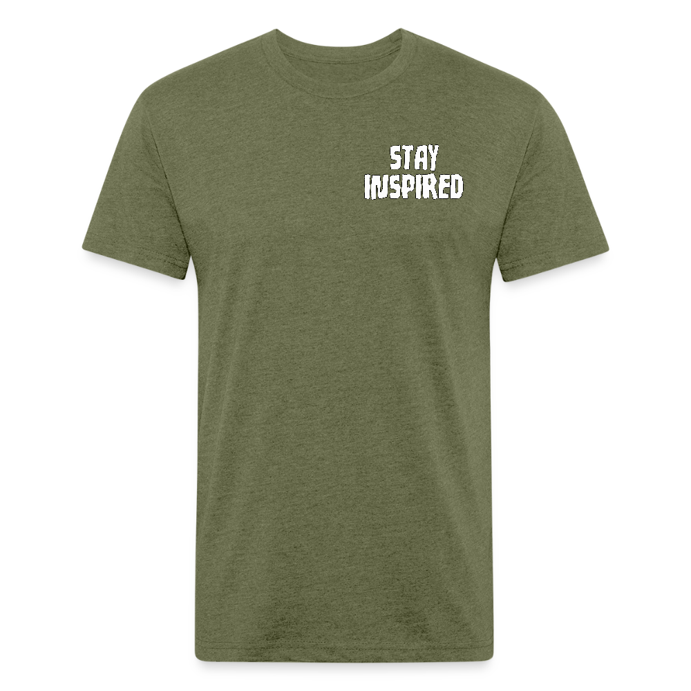 Skull & Snowboards Tee - heather military green