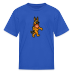 Dancing German Shepherd Kids T-Shirt - royal blue