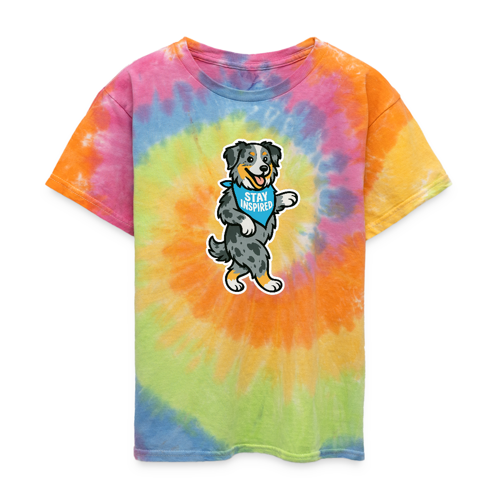 Dancing Aussie Kids Tie Dye T-Shirt - rainbow