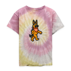 Dancing German Shepherd Kids Tie Dye T-Shirt - Desert Rose