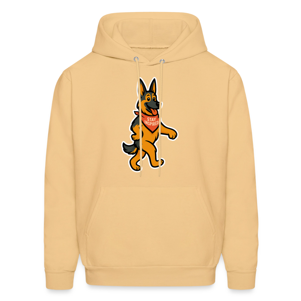 Dancing German Shepherd Hoodie - light gold 