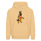 Dancing German Shepherd Hoodie - light gold 