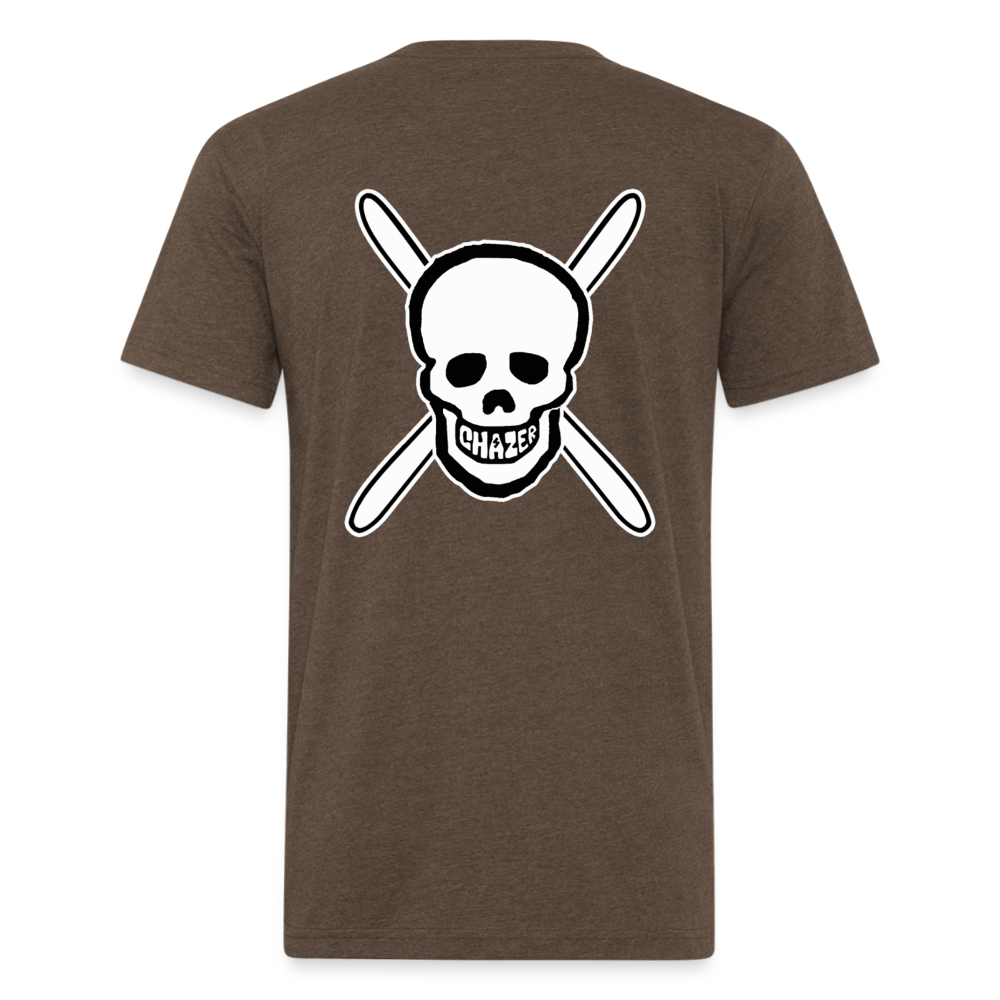 Skull & Skis Tee - heather espresso