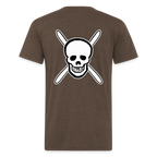 Skull & Skis Tee - heather espresso