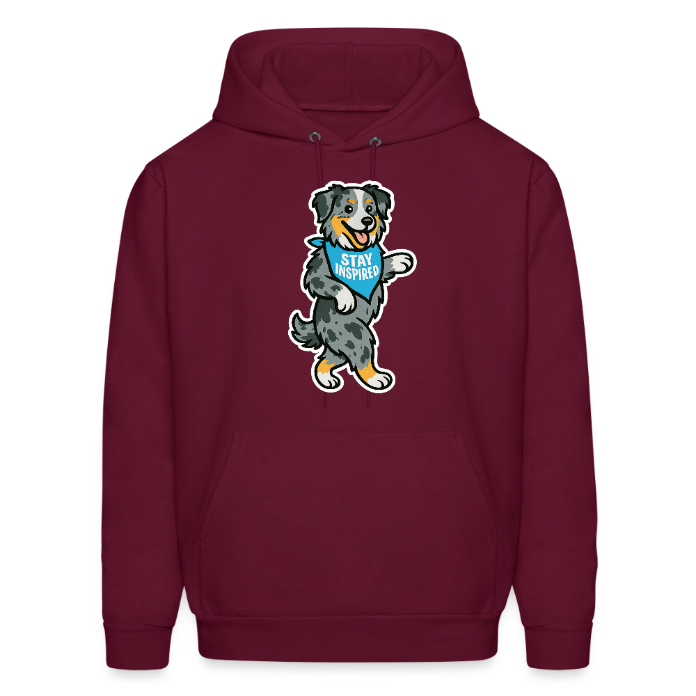 Dancing Aussie Hoodie - burgundy