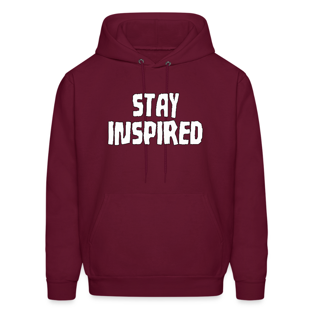 Stay Inspired Hoodie - burgundy