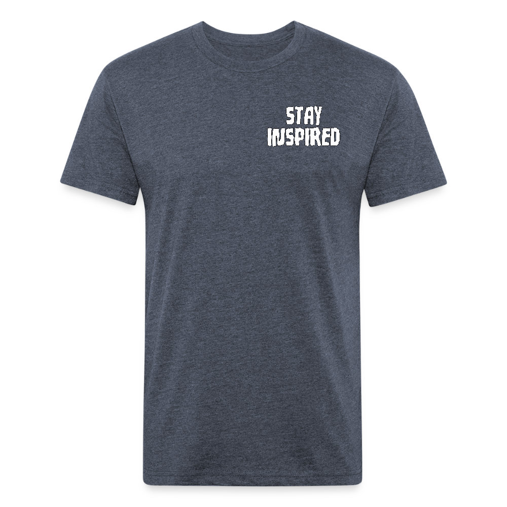 Skull & Snowboards Tee - heather navy