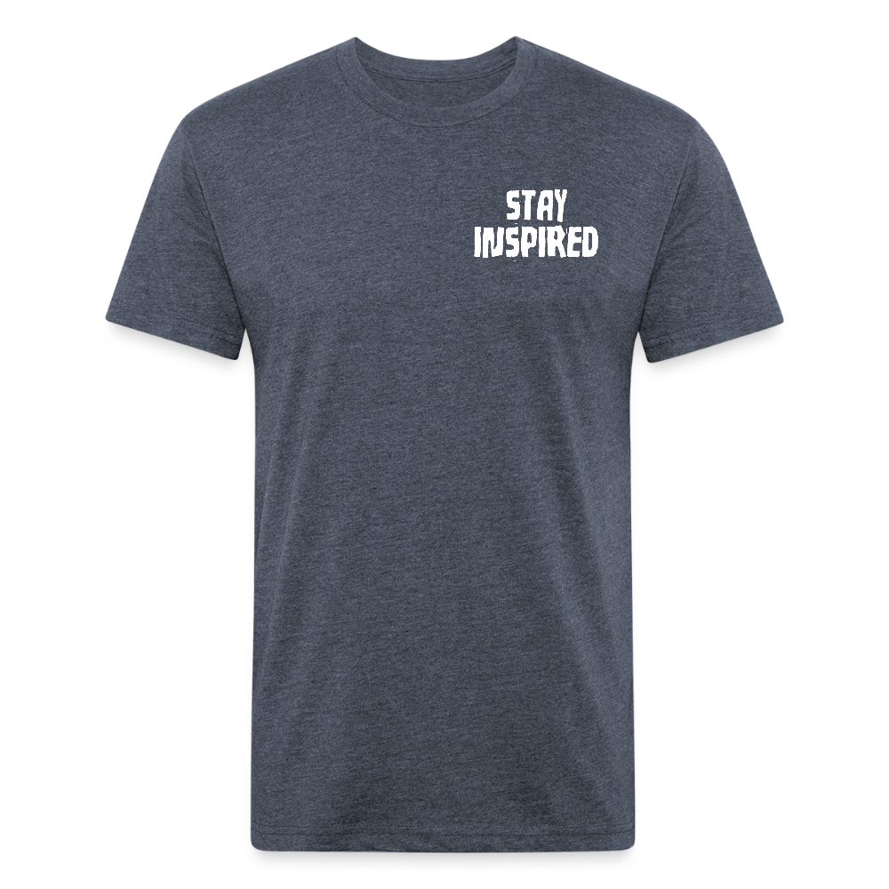 Skull & Snowboards Tee - heather navy
