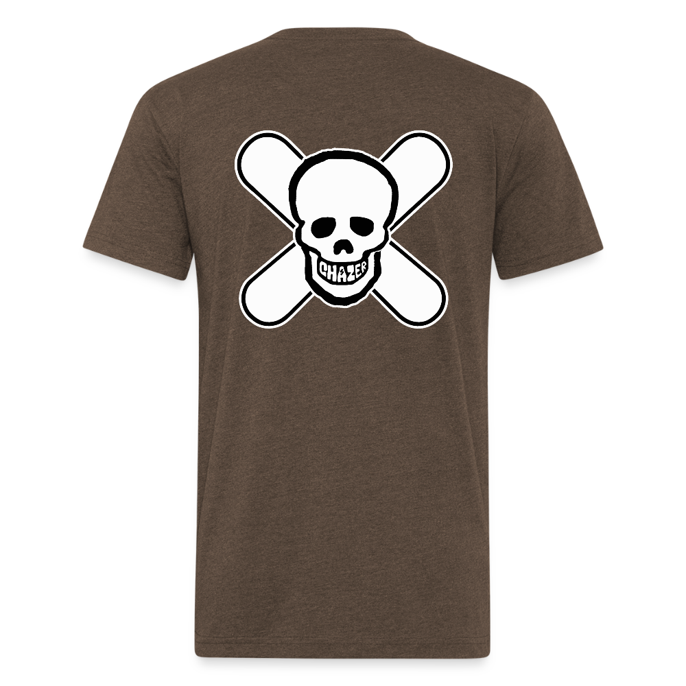 Skull & Snowboards Tee - heather espresso
