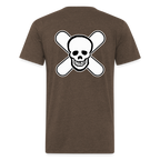 Skull & Snowboards Tee - heather espresso