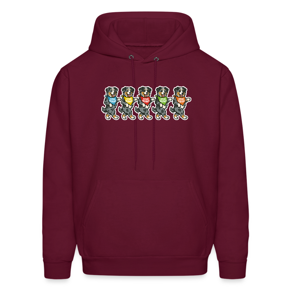 Dancing Aussies Hoodie - burgundy