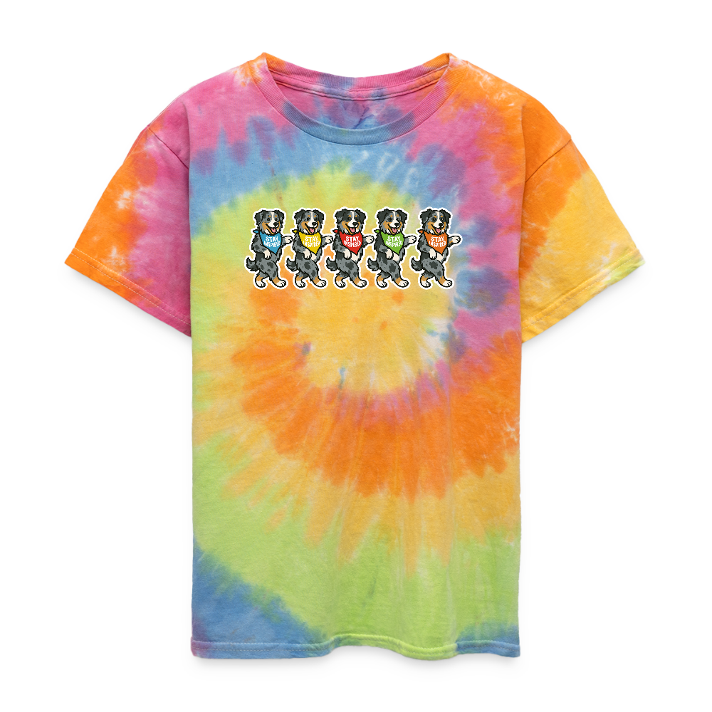 Dancing Aussies Kid's Tie Dye T-Shirt - rainbow