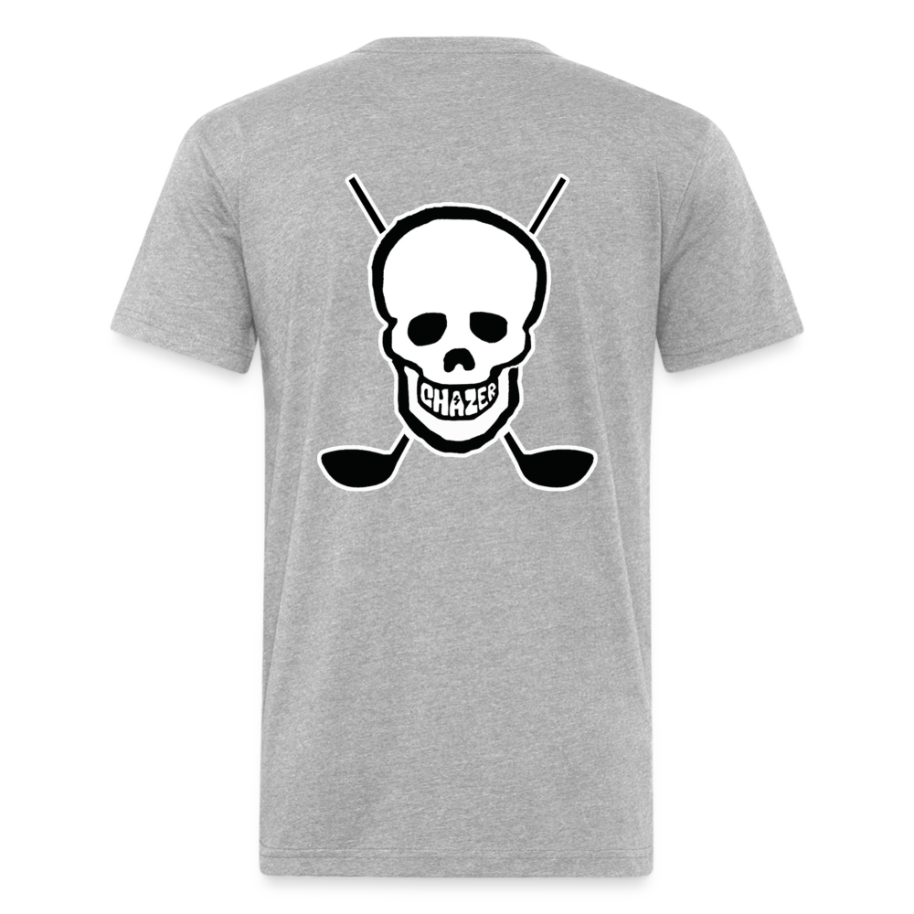 Skull & Golf Clubs Tee - heather gray