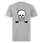 Skull & Golf Clubs Tee - heather gray