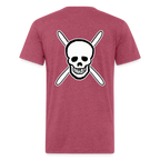 Skull & Skis Tee - heather burgundy