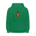 Dancing German Shepherd Kids Hoodie - kelly green