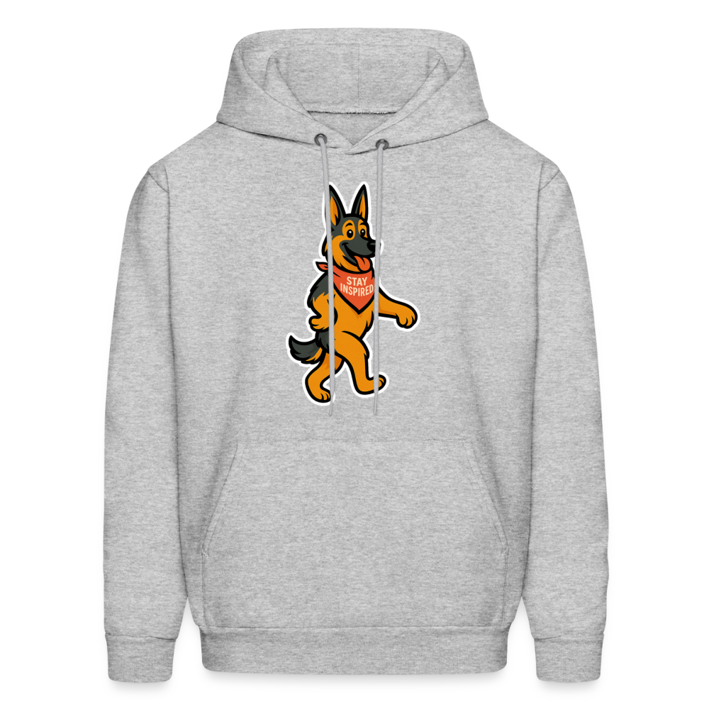 Dancing German Shepherd Hoodie - heather gray