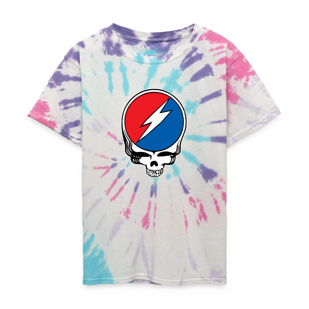 Grateful Skull Kids Tie Dye T-Shirt - Pastel Spiral