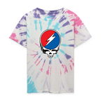 Grateful Skull Kids Tie Dye T-Shirt - Pastel Spiral